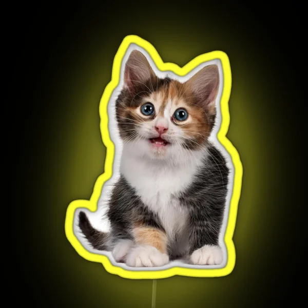 Little Cute Cats 3 RGB Neon Sign