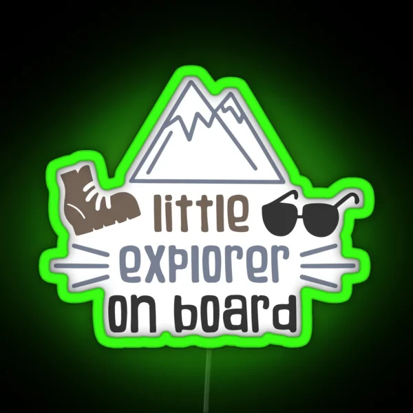 Little Explorer On Board RGB Neon Sign