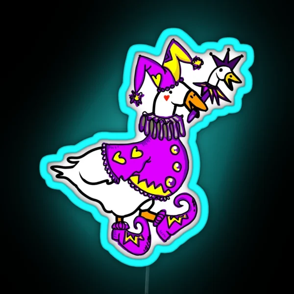 Little Goose Court Jester RGB Neon Sign