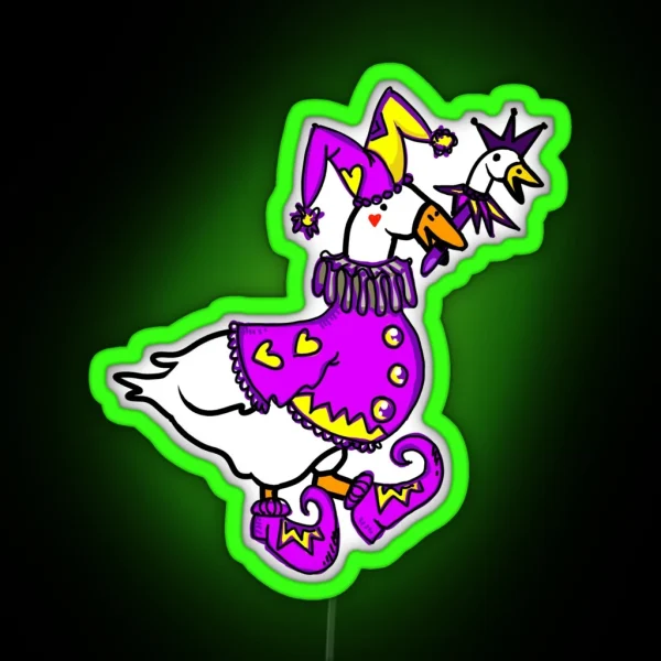Little Goose Court Jester RGB Neon Sign