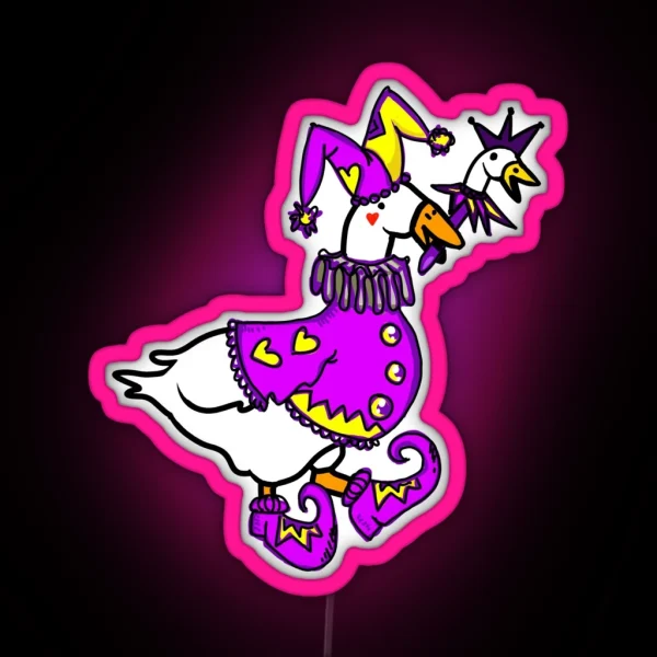 Little Goose Court Jester RGB Neon Sign