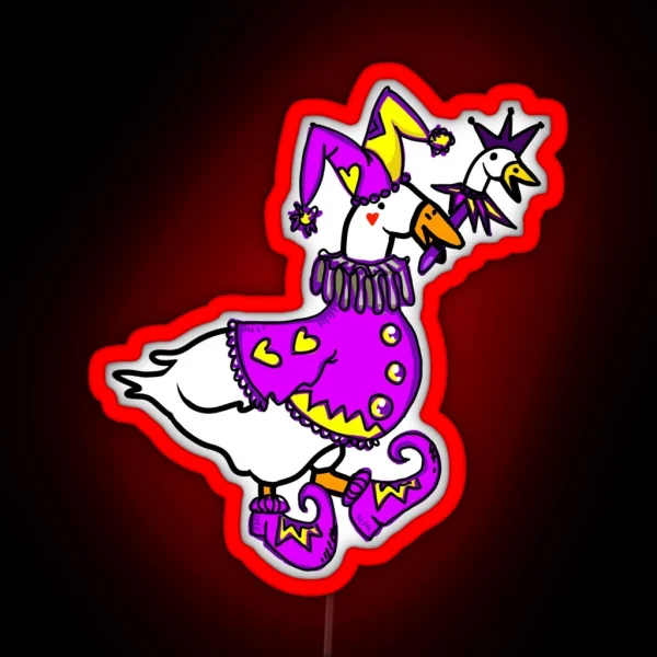 Little Goose Court Jester RGB Neon Sign