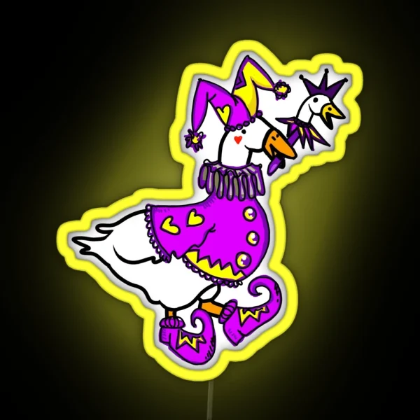 Little Goose Court Jester RGB Neon Sign