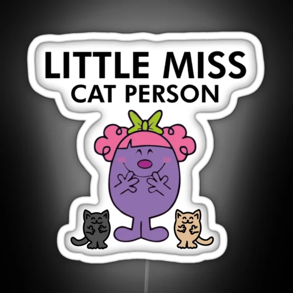 Little Miss Cat Person RGB Neon Sign