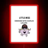 rgb neon sign displaying obsession with charles leclerc