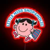little miss shopaholic rgb neon sign red