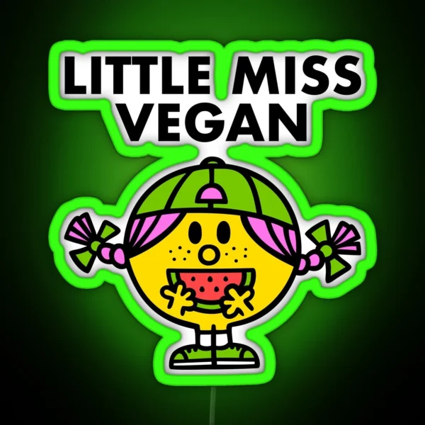 Little Miss Vegan RGB Neon Sign
