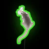 little rat friend neon rgb sign - vibrant and colorful green glow