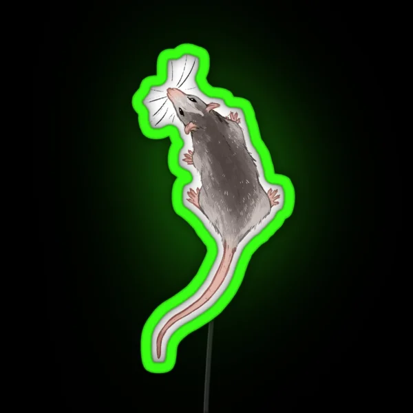 Little Rat Friend RGB Neon Sign