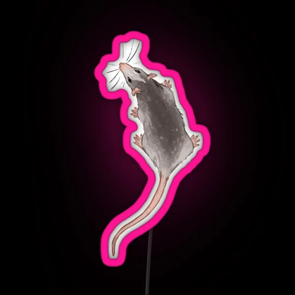Little Rat Friend RGB Neon Sign