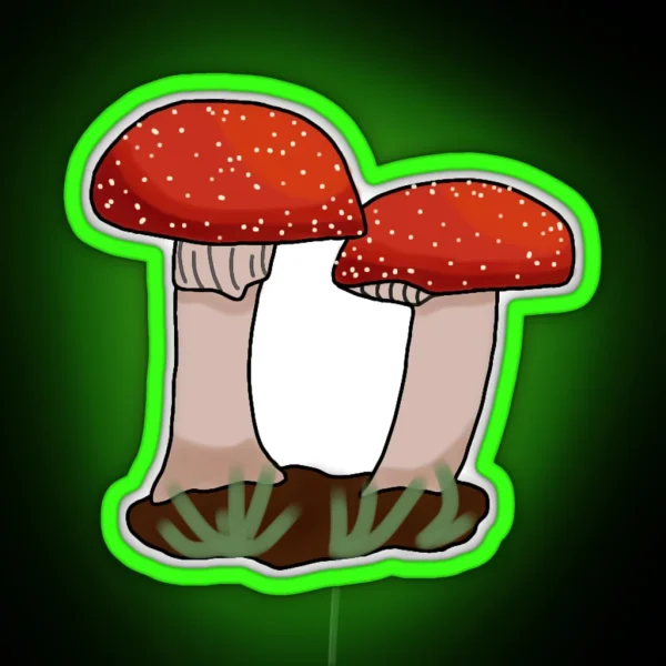 Little Red Toadstools RGB Neon Sign