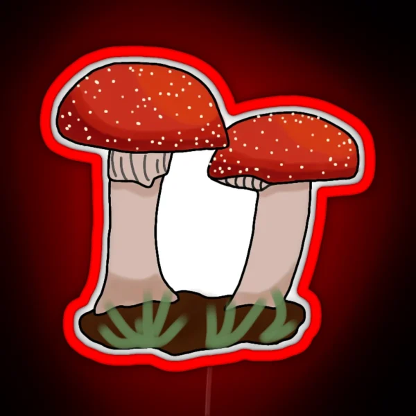 Little Red Toadstools RGB Neon Sign