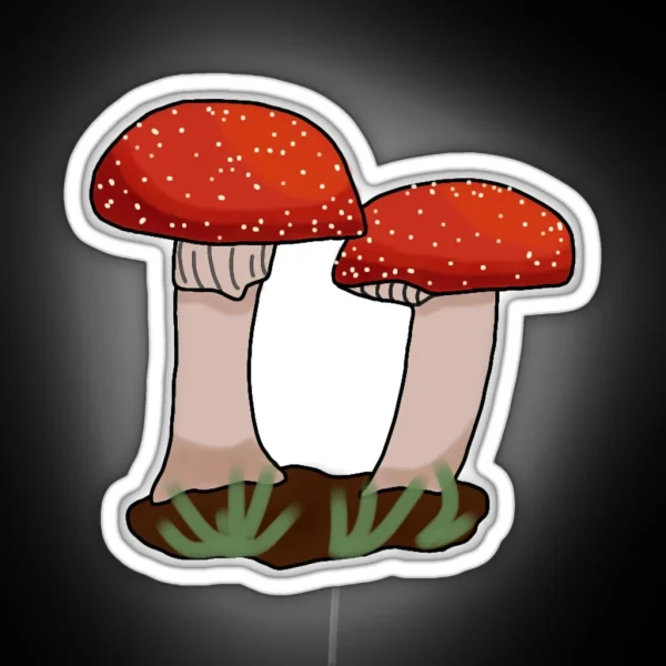 Little Red Toadstools RGB Neon Sign