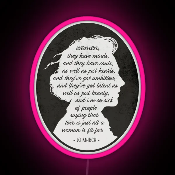 Little Women Jo March Quote RGB Neon Sign
