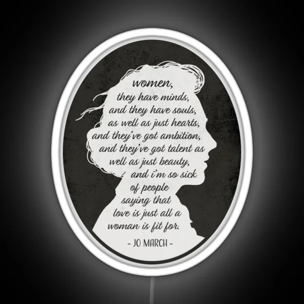 Little Women Jo March Quote RGB Neon Sign