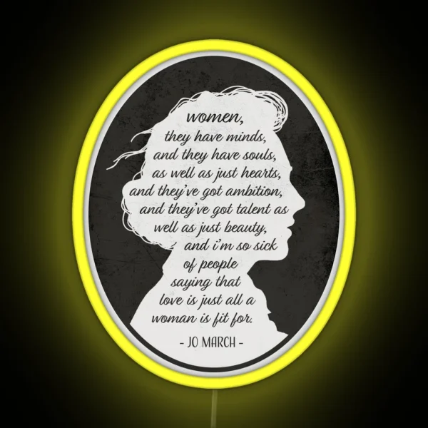 Little Women Jo March Quote RGB Neon Sign