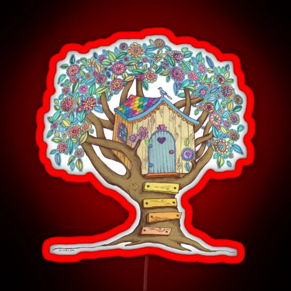 Live Simply Love Trees RGB Neon Sign