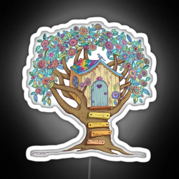 Live Simply Love Trees RGB Neon Sign