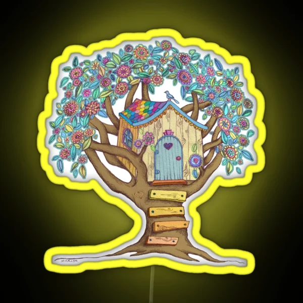 Live Simply Love Trees RGB Neon Sign