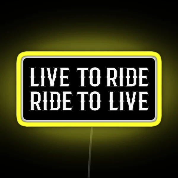 Live To Ride Cool Motorcycle Or Funny Helmet Led And Bikers Gifts RGB Neon Sign