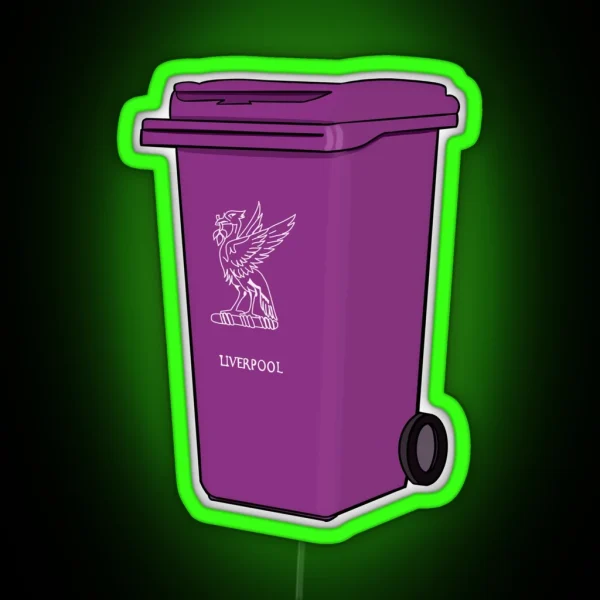 Liverpool Purple Wheelie Bin RGB Neon Sign
