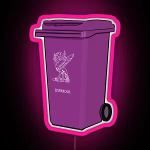Liverpool Purple Wheelie Bin RGB Neon Sign