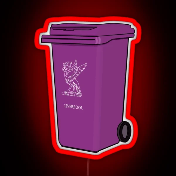 Liverpool Purple Wheelie Bin RGB Neon Sign