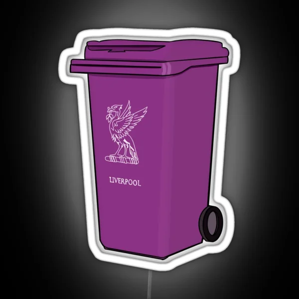Liverpool Purple Wheelie Bin RGB Neon Sign