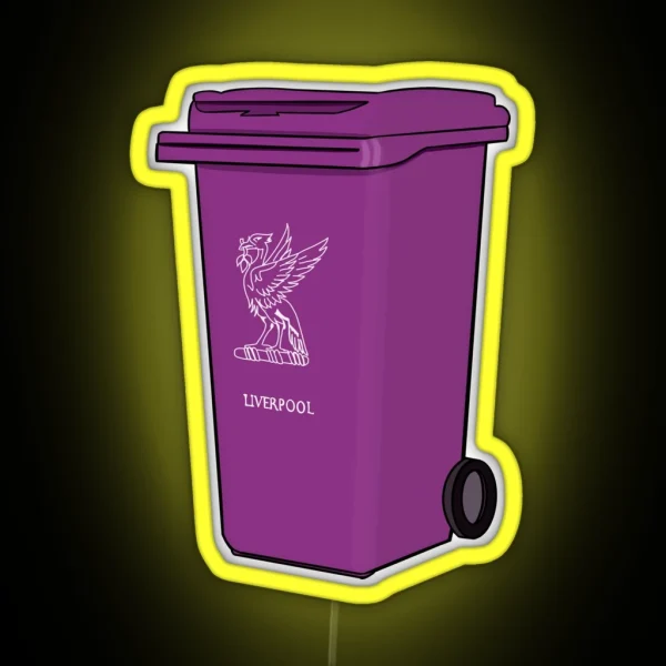 Liverpool Purple Wheelie Bin RGB Neon Sign