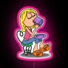 Lizzie McGuire neon sign with RGB and pink