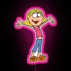 rgb neon sign displaying lizzie in pink