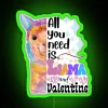 A cute and funny llama neon sign with Valentine’s Day puns – perfect for festive celebrations!