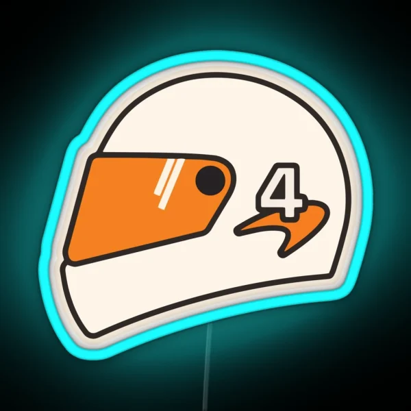 LN 4 Mclaren Helmet RGB Neon Sign
