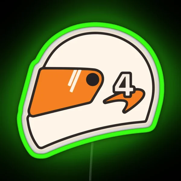LN 4 Mclaren Helmet RGB Neon Sign