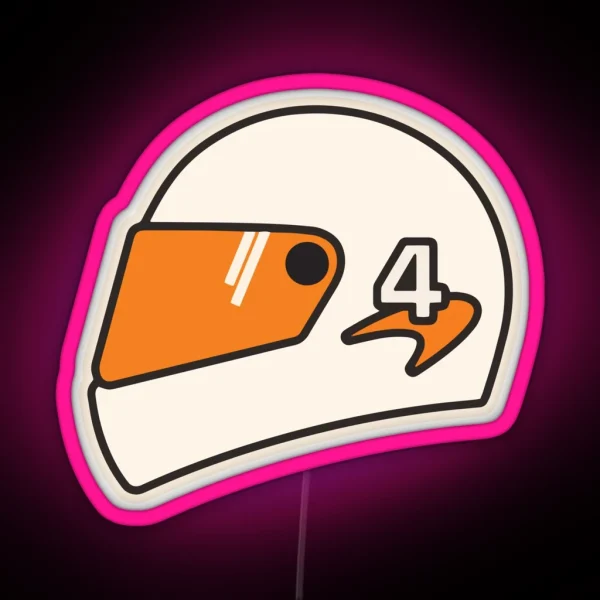 LN 4 Mclaren Helmet RGB Neon Sign