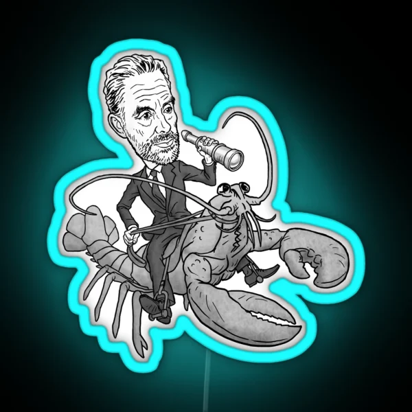 Lobster Rider RGB Neon Sign