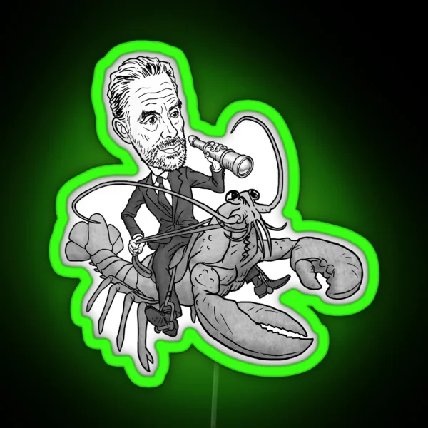 Lobster Rider RGB Neon Sign