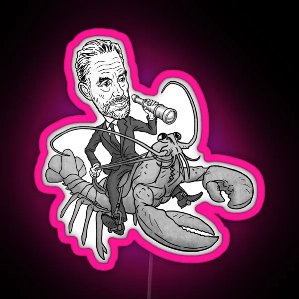 Lobster Rider RGB Neon Sign
