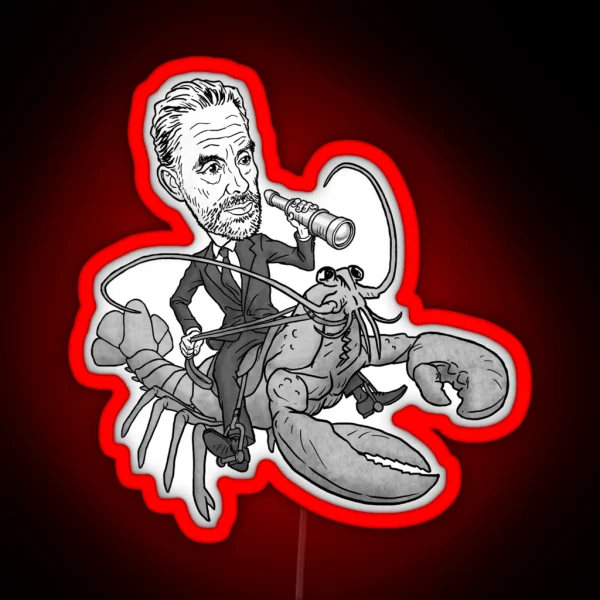 Lobster Rider RGB Neon Sign