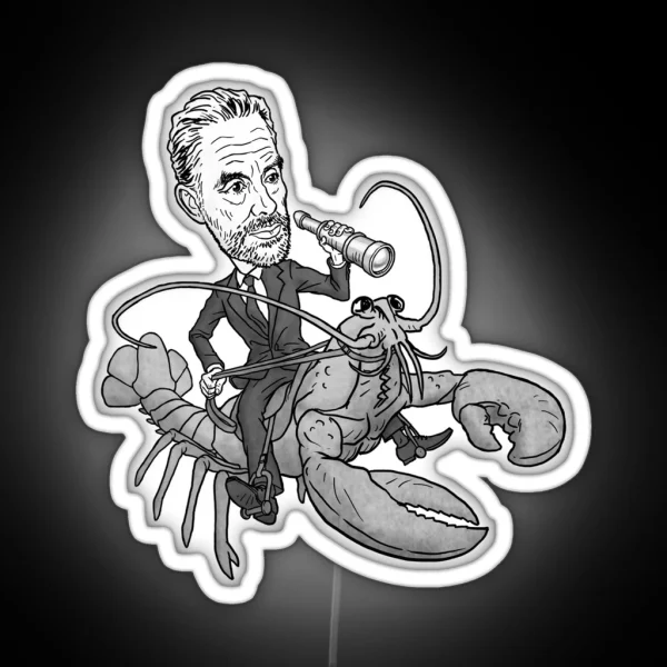 Lobster Rider RGB Neon Sign