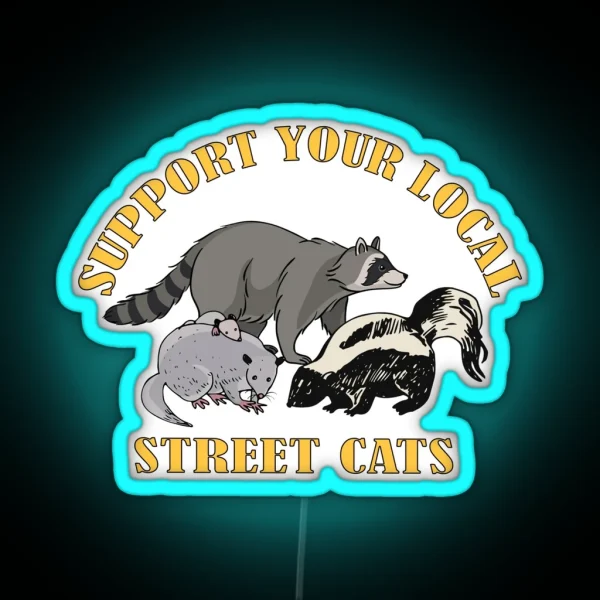Local Street Cat RGB Neon Sign