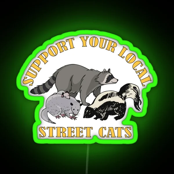 Local Street Cat RGB Neon Sign
