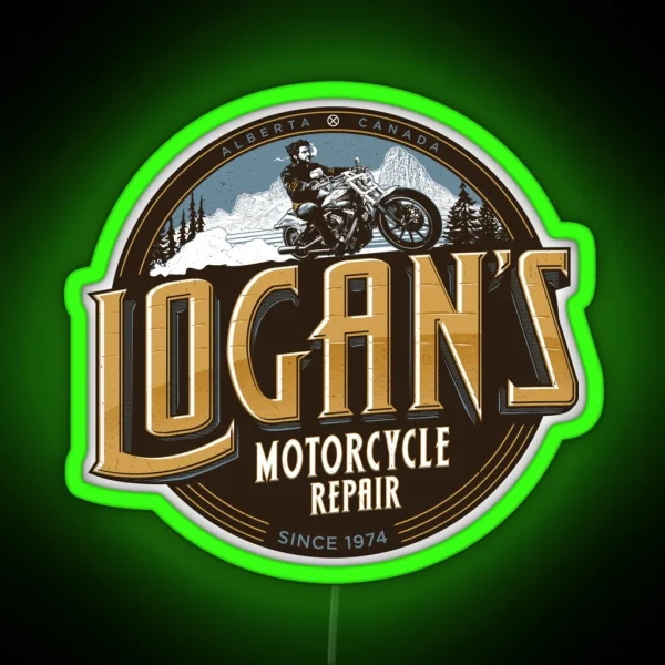 Logan S Motorcycle Repair RGB Neon Sign