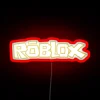 Cute Kids Gaming Logo with Gold Neon RGB Sign