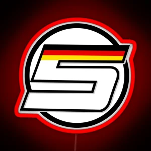 Logo Sebastian Vettel Number 5 RGB Neon Sign