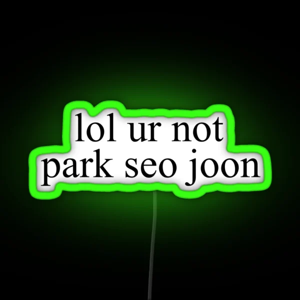 Lol Ur Not Park Seo Joon RGB Neon Sign