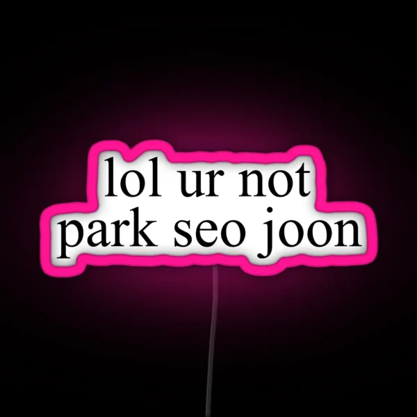 Lol Ur Not Park Seo Joon RGB Neon Sign