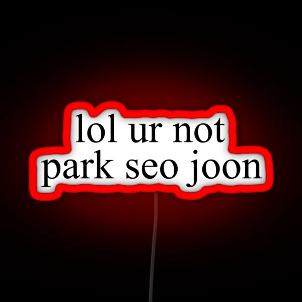 Lol Ur Not Park Seo Joon RGB Neon Sign