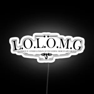 LOLOMG London And Other London Outstanding Mercenary Group Logo RGB Neon Sign