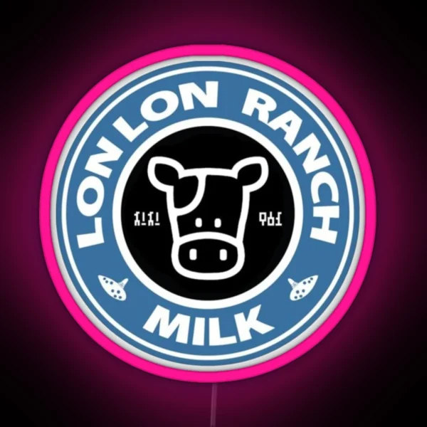 Lon Lon Milk High Quality BLACK RGB Neon Sign
